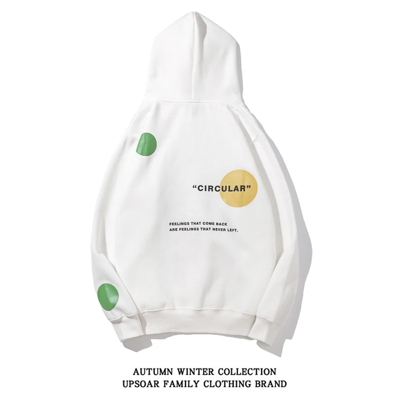OSCN7 High Street Print Fleece Hooded Sweatshirt Woman Fall Streetwear Plus Velvet Oversize Hoodies Womans 930