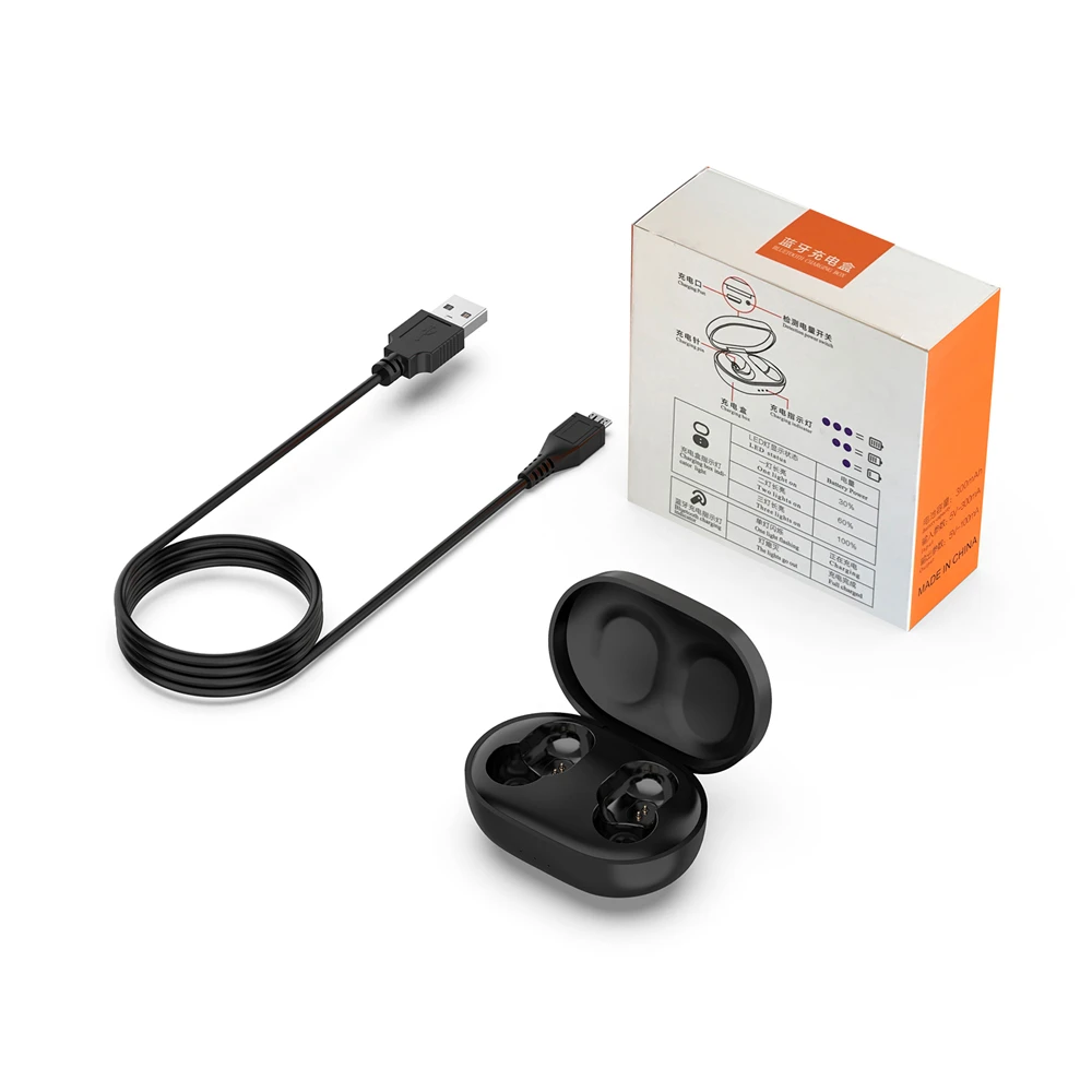 Wireless Earphone Charging Case Set for XIAOMI Redmi AirDots Bluetooth True Wireless Headphone Accessories Charging Box Cable