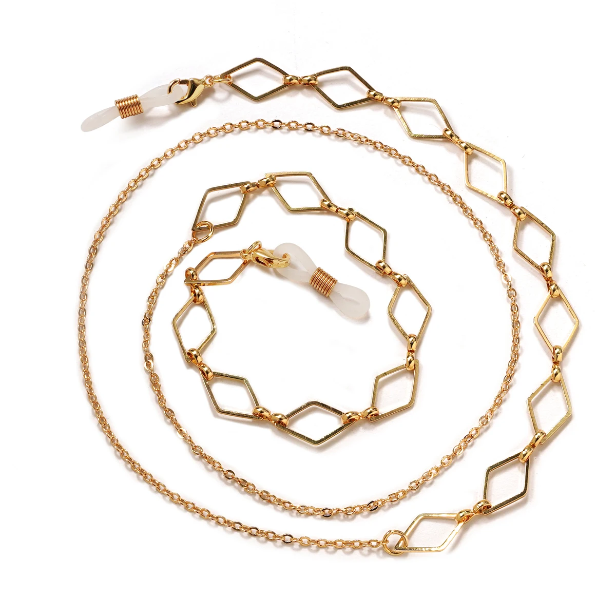 Elegant Acrylic Pearl and Crystal Eyeglasses Chain Necklace - Fashion Jewelry Accessory