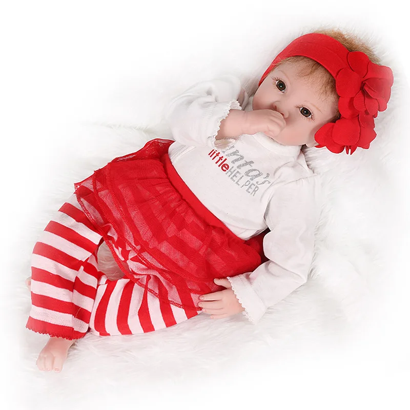  Reborn Baby Customizable 22-Inch Model Cute Doll Baby Parent And Child Toy Flexible Glue Doll