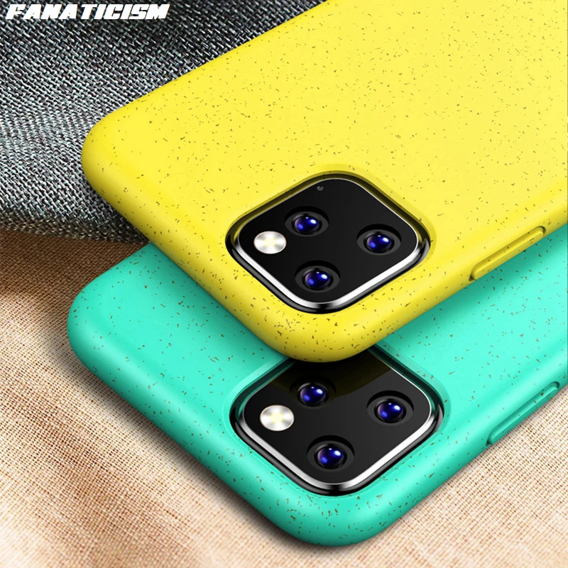 US $1.340.00 1000pcs Phone Case For IPhone 11 11 Pro Max Iphone11 11pro EcoFriendly Wheat Straw Silicone Candy Colors Back Cover Shell