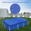 Swimming Pool Cover Insulation Film 210D Polyester With Waterproof Rainproof Outdoor Garden Pool Cover Swimming Pool Accessories