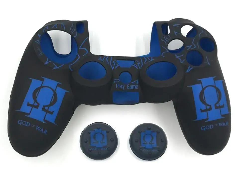 Синий Для Playstation dualshock 4 PS4 Pro тонкий контроллер силиконовый защитный чехол из мягкой резины - Цвет: Синий