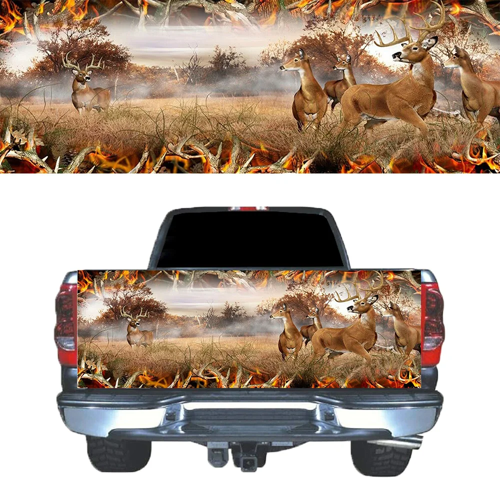 Whitetail Buck Tallgrass Розовый камуфляж охота багажника графическая наклейка пикап автомобиль задняя дверь