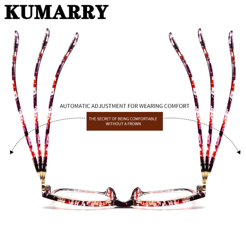KUMARRY, анти-синий светильник, очки для чтения, для женщин/мужчин, прозрачные линзы, очки для дальнозоркости, компьютерные оптические очки с диоптриями 0to+ 4,0