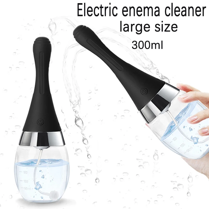 Enema Syringe Electric Enema cleaner Rubber Irrigator Female Vagina