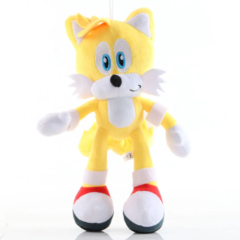 18-30 см плюшевый Соник, кукла, игрушки Sonic Peluche, черный, синий и красный плюшевый Соник, игрушки, мягкие куклы, подарки для детей на Рождество - Color: 28cm Sonic Yellow