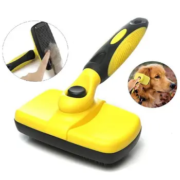 

Pet Grooming Brush, Self-Cleaning Slicker Brushes, Best Shedding Tools For Grooming Cats And Dogs With Long Thick Hair