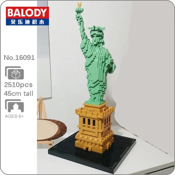 

Balody 16091 World Famous Architecture Statue of Liberty 3D Model Mini Diamond Blocks Bricks Building Toy for Children no Box