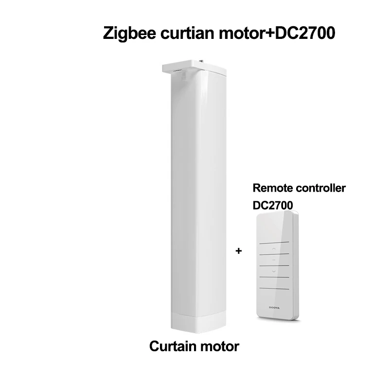 Zigbee Электрический двигатель занавеса, Tuya smart app/433 МГц пульт дистанционного управления vioce управление через alexa echo и Google home для умного дома - Цвет: Motor and DC2700