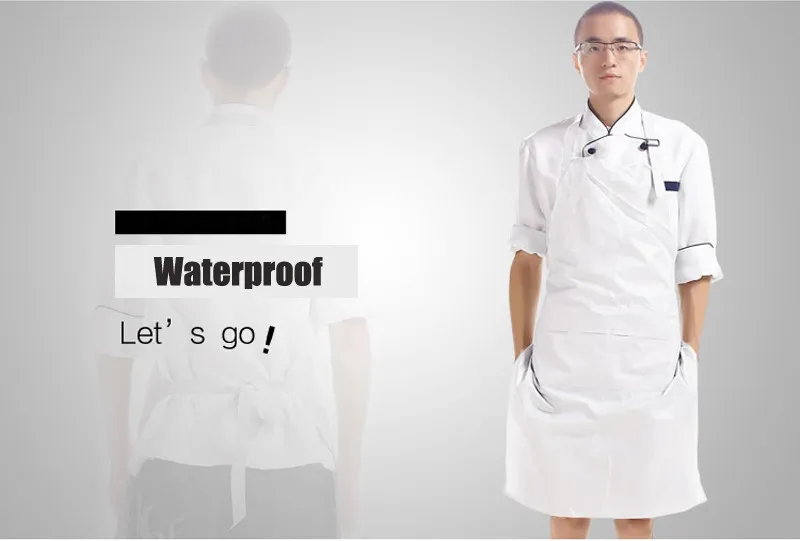 High Quality Oil-proof Waterproof Aprons Cooking Adult Woman And Man Aprons Kitchen Restaurant White Black PVC Apron11