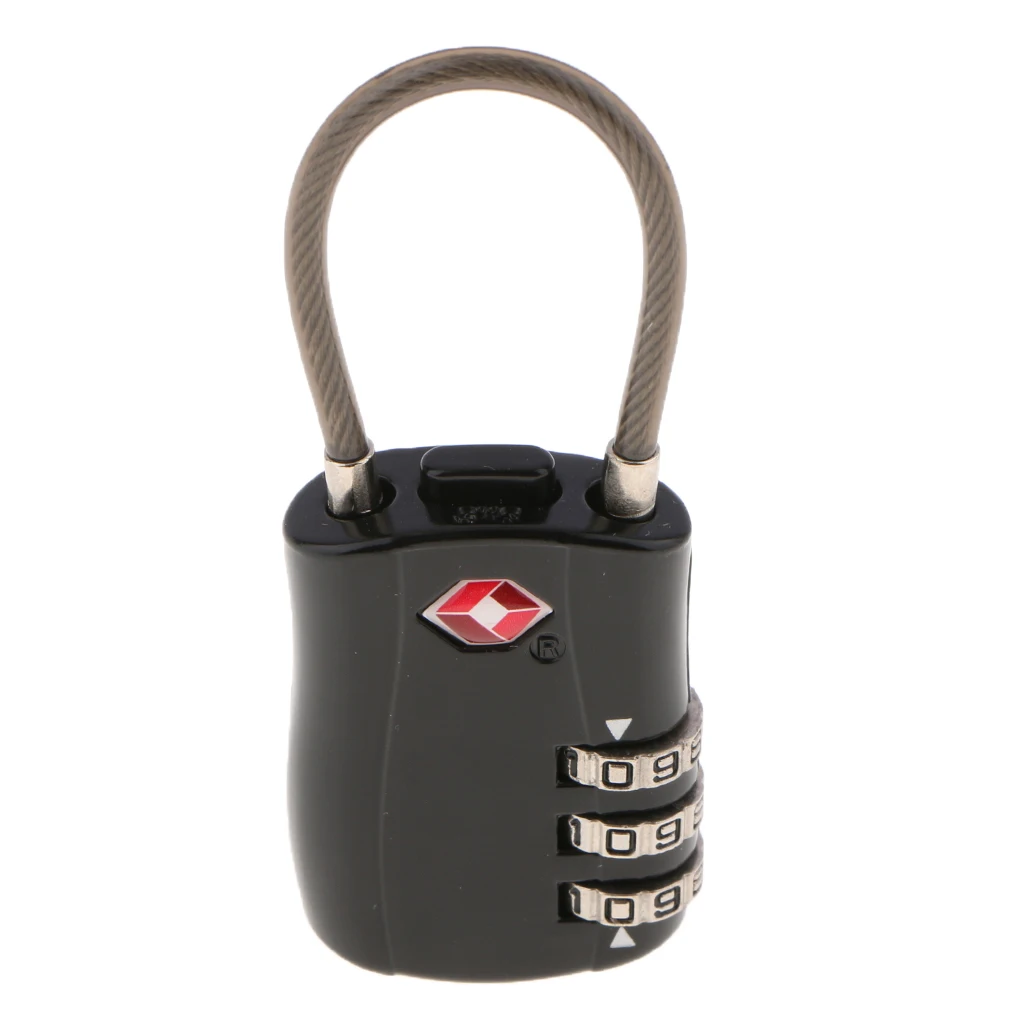 3 Digit Combination Lock Luggage Suitcase Padlock Password Reset Metal Code Lock Mini Coded Keyed Anti-Theft 