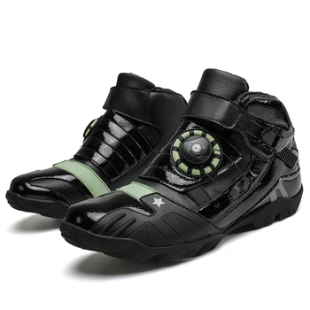 Nieuwste Motorfiets Schoenen Man Motor Laarzen Crossmotor Laarzen Motocross Rijden Schoen Protector Voor Outdoor Rijlaarzen Reflecterende