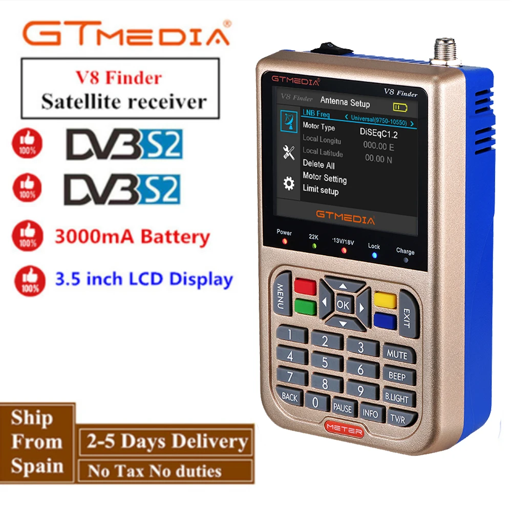 Спутниковый искатель GTMedia/Freesat V8 Finder Meter HD DVB-S2 цифровой Satfinder высокой четкости Sat Finder MPEG-4 DVB S2 Full 1080P