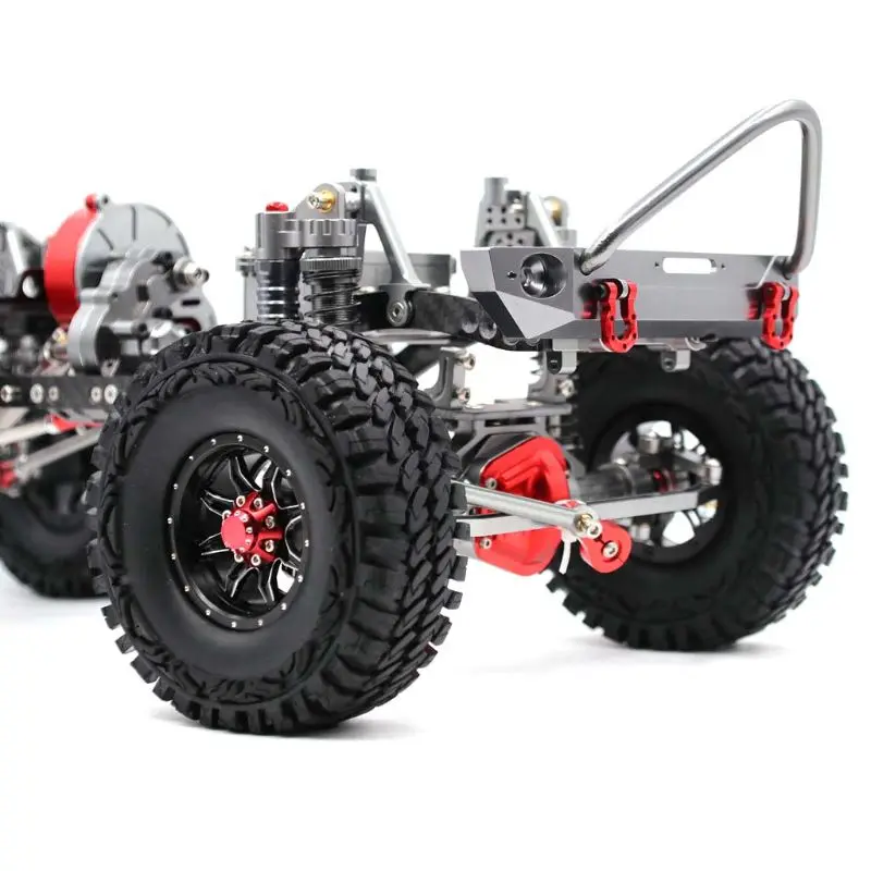 Металлический Модернизированный 313 мм осевой комплект рамы SCX10 1/10 RC автомобильный комплект шасси с бампером