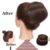 S-noilite Scrunchy clip in chignon hair extension Hepburn style straight Drawstring Hair Bun synthetic Donut Hairpiece for women ► Photo 2/6