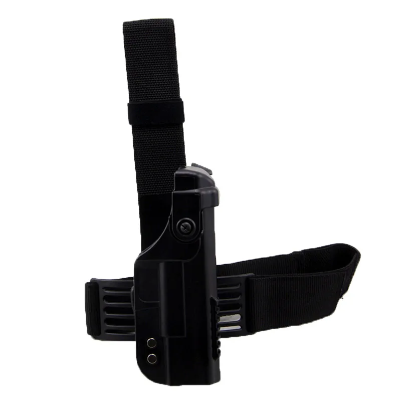 Tactical Glock 17 22 Pistol Holster Military Glock Gun Accessories Double Protective Gun Holster Quick Drop Leg Holster Gun Case - Цвет: Black