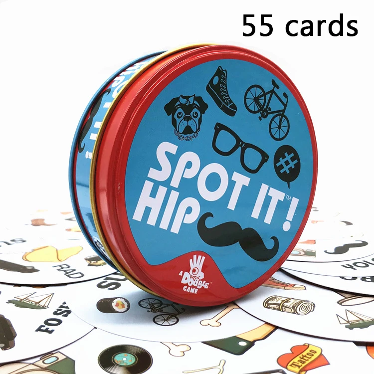 Hip hop Настольная игра с английской версией, карточные игры, металлическая коробка, семейные вечерние, забавные, классические, мини-игры для детей - Цвет: Hip hop