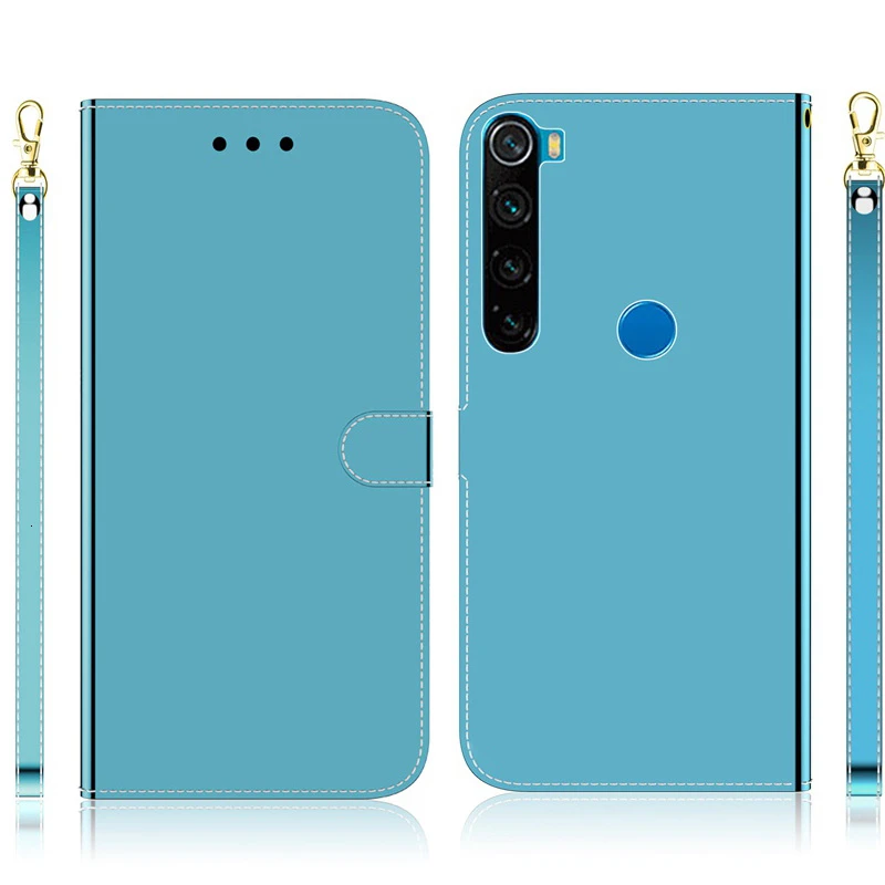 Starry Sky Blue Зеркальный флип-чехол для RedMi Note 8 Pro 8Pro 7 7S 7A 8A K20 Pro Y3 кожаный чехол-бумажник для Xiaomi Mi A3 CC9E 9T чехол s Новые Сумки из искусственной кожи - Цвет: Starry Sky Blue