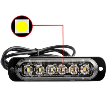 

6LED Car Truck Light Rectangular 18W 1000LM Emergency Beacon Warning Danger Flash Strobe Light