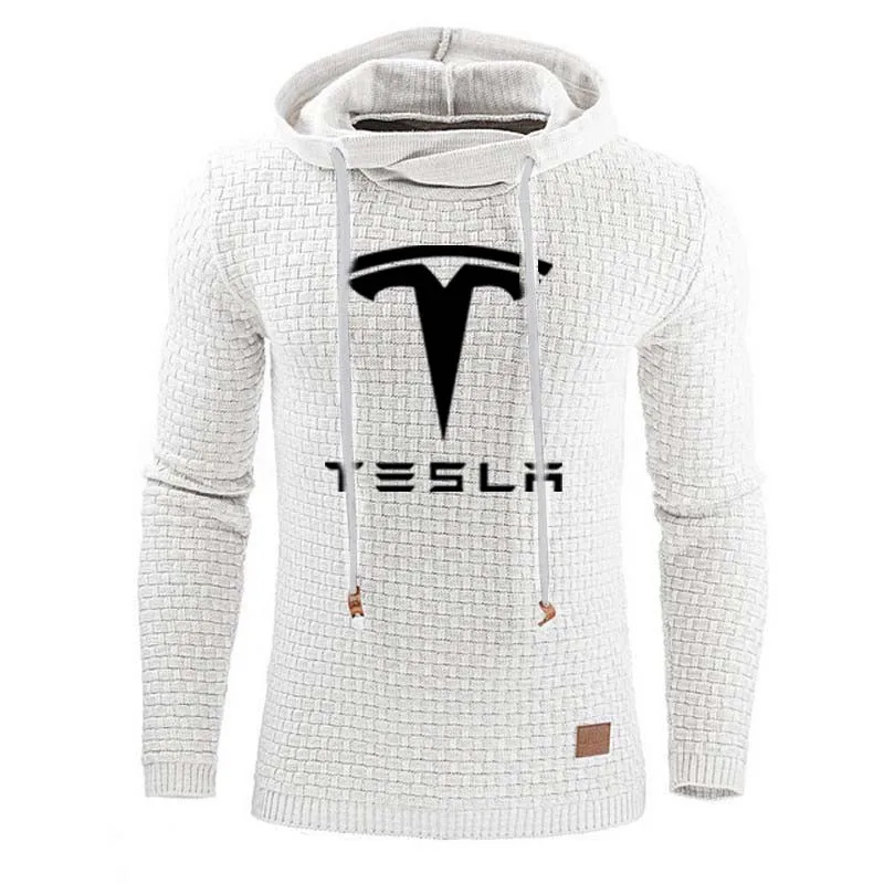 Мужская толстовка с логотипом Tesla повседневная спортивная в стиле хип хоп