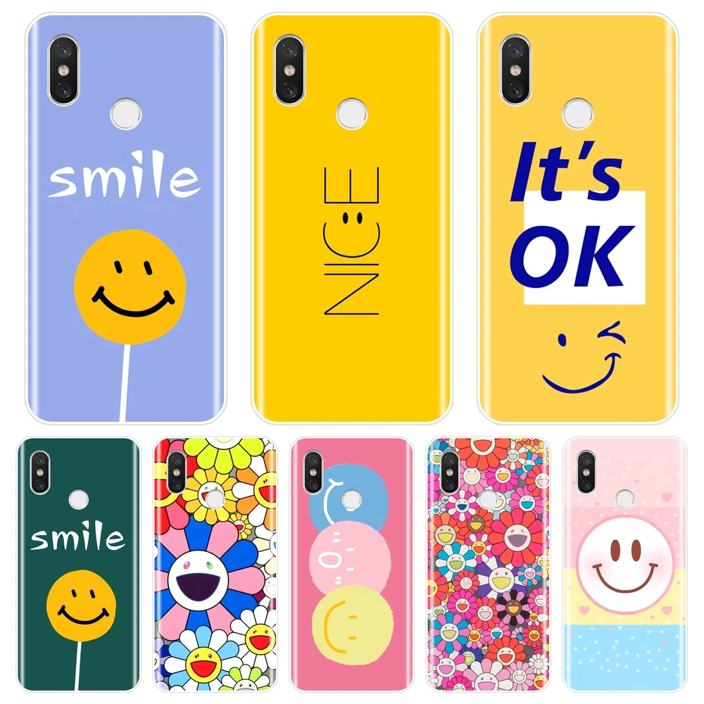Задняя крышка для Xiaomi Mi A1 A2 Lite 8 SE Mi5 Mi6 Mi8 Smile силиконовый мягкий чехол телефона 5 5C 5S