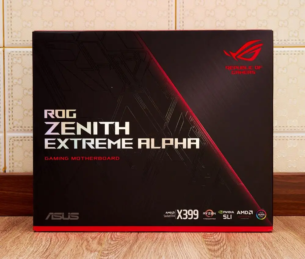 Материнская плата Asus ROG Zenith Extreme Alpha X399/TR4 DDR4 128GB PCI-E 3,0 USB3.1 M.2 DIMM.2 RAID E-ATX, новая оригинальная