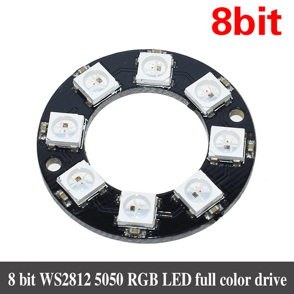 8 4, 8 12 16 каналов WS2812 WS2812B WS 2811 5050 RGB светодиодный светильник Панель модуль 5V 1Bit 8Bit 12Bit 16Bit 24Bit Радужный светодиодный точное - Цвет: 8