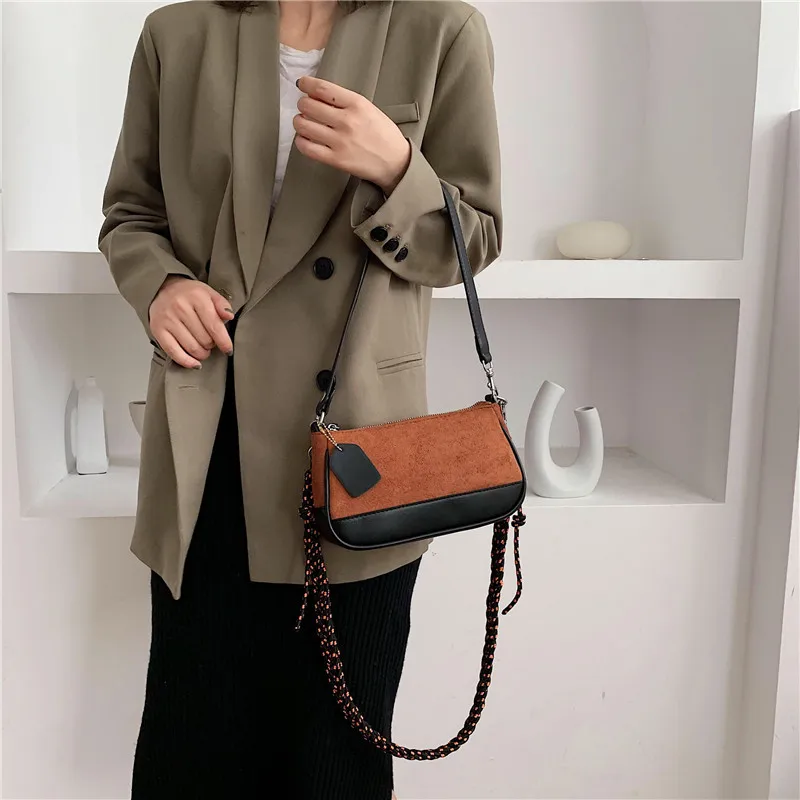 

Dropshipping Retro Frosted leather Women Messenger Flap Handbags 2019 New Street Casual Solid Zipper Shoulder Bags