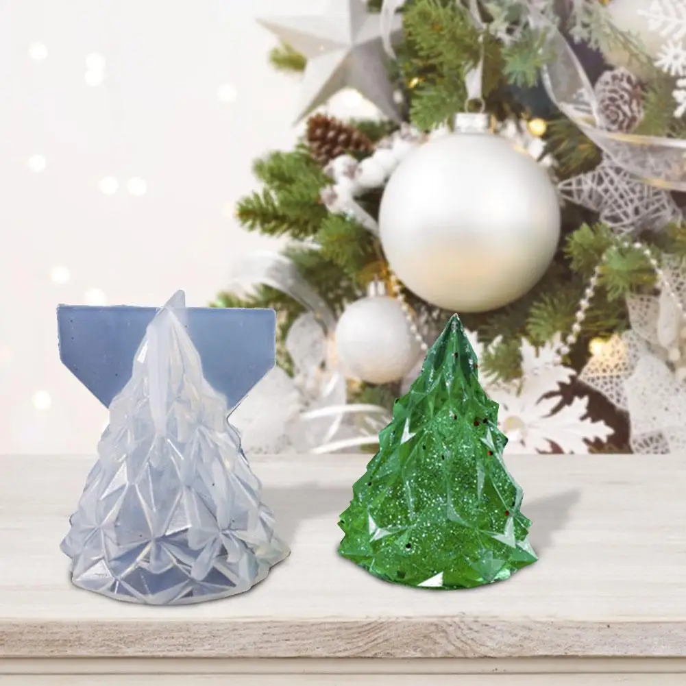 DIY Кристалл эпоксидная форма Рождественская елка DIY Модель ночник украшение силиконовая форма Рождество Украшение DIY подарок
