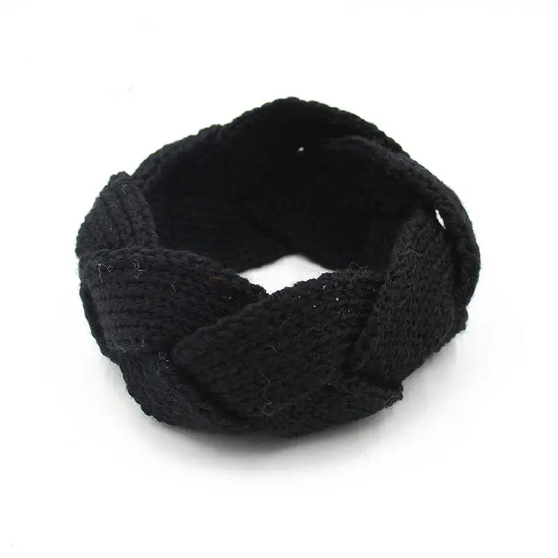 3 Модные зимние теплые вязанные крючком повязки, резинки для волос тюрбан широкие Стрейчевые Заколки головные повязки женские аксессуары для волос - Цвет: 3
