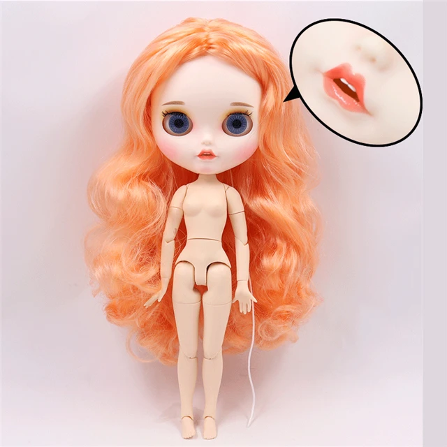 ICY factory шарнирная кукла blyth joint body белая кожа пользовательская кукла заказное лицо матовое лицо с зубами 30 см игрушка - Цвет: nude doll G