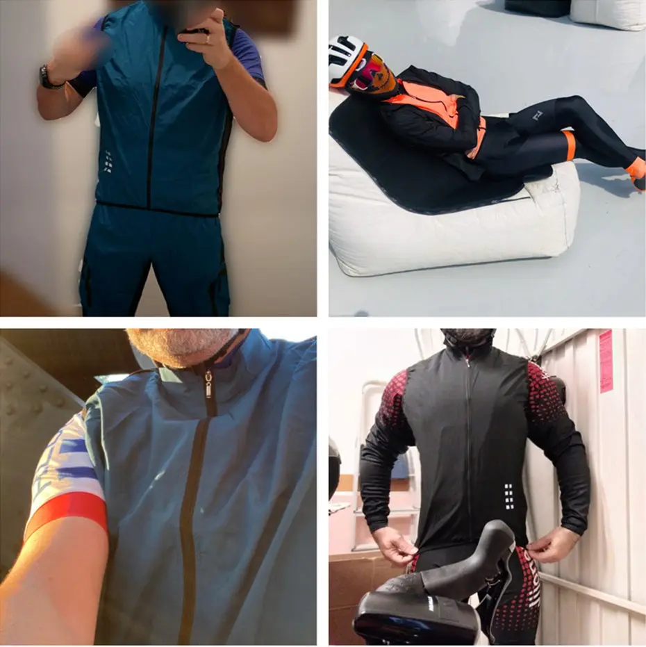 Cycling vest reflective safety vest safety vest WOSAWE Breathable Mesh Cycling Vest Ultralight Sleeveless Jersey Cycle Gilet Waistcoat Thin Reflective Safety Vest 4 Color