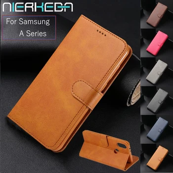 

Leather Flip Case for Samsung Galaxy A20 A30 A40 A10 A70 A10S A20E A50S A50 A30S A40S A51 A71 A80 A90 A6 A7 A9 Card Wallet Cover