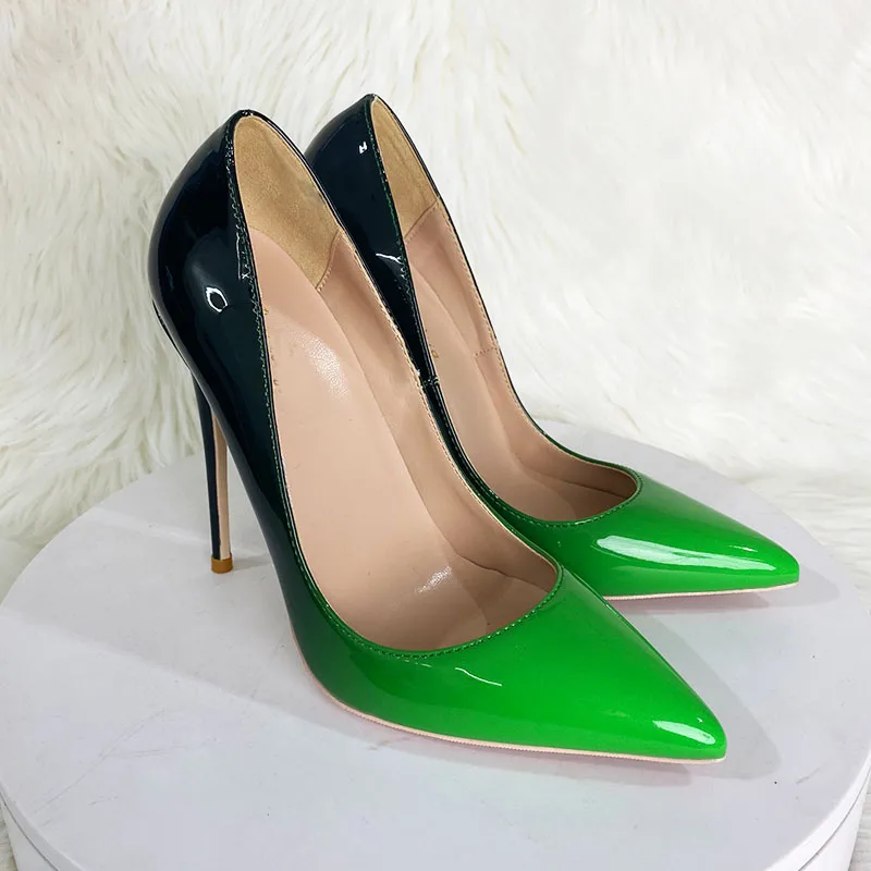 

Keshangjia Women are pointed high-heeled shoes open-toed evening party fashion color matching 33-45 single shoe size