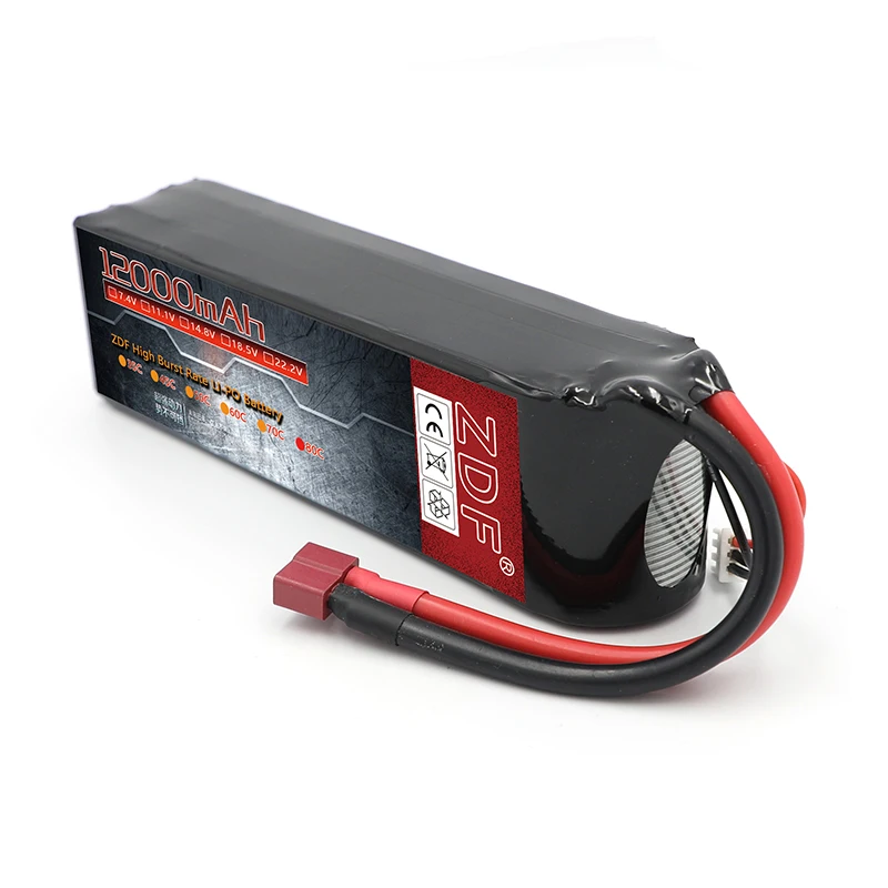 ZDF Lipo батарея 2S 7,4 V 3S 11,1 V 10000mah 12000mah 80C для RC TRAXXAS гоночный автомобиль вертолет Квадрокоптер E-REVO 1/7 unlimited
