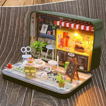 

In Stock DIY Dollhouse Kit Assembled Cottage Toy Micro House Model For Christmas Birthday Valentine's Day Gift