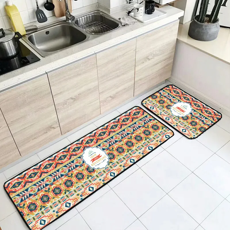 Ретро марокканский длинный коврик для кухни коврик для ванной коврик для пола Придверный коврик для дома Впитывающий Коврик для спальни коврик для гостиной Противоскользящий