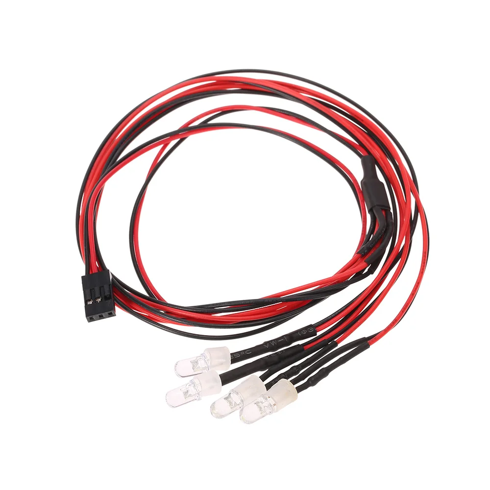 4 LED Lights Kit 2 White 2 Red for RC Car 110 18 Traxxas HSP Redcat RC4WD Tamiya Axial SCX10 D90 HPI RC Car Truck SUV Model (8)