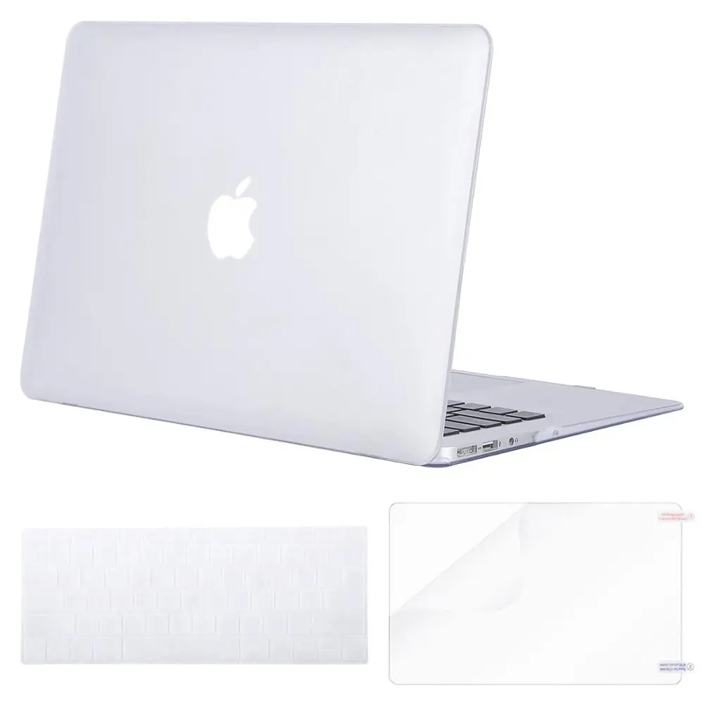 MOSISO Жесткий Чехол для ноутбука Macbook Air 13 A1466/A1369, чехол для ноутбука 2012-+ чехол для клавиатуры+ Защитная пленка для экрана - Цвет: Frost