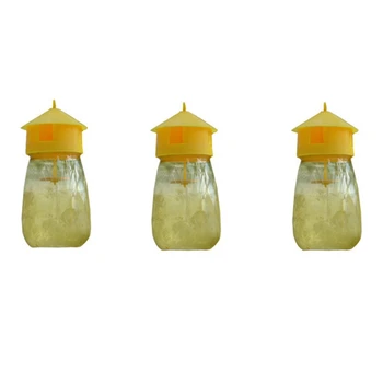 

3PCS Wasp Trap Fruit Fly Flies Insect Fly Catcher Reusable Hanging Honey-Trap Catcher No-Poison Trap Bottle