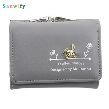 

Rabbit Pattern Design Women's Wallet Pu Leather Mini Coin Purse Clutch Bags Multicolor Selection Bags Ladies