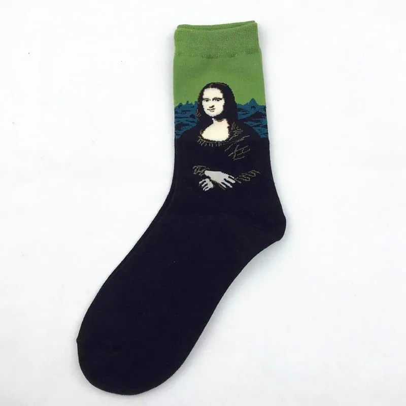 Лидер продаж, классические осенне-зимние женские носки в стиле ретро, персональное Искусство Ван Гога, росписи, всемирно известная живопись, женские носки, масляные счастливые носки - Цвет: 4