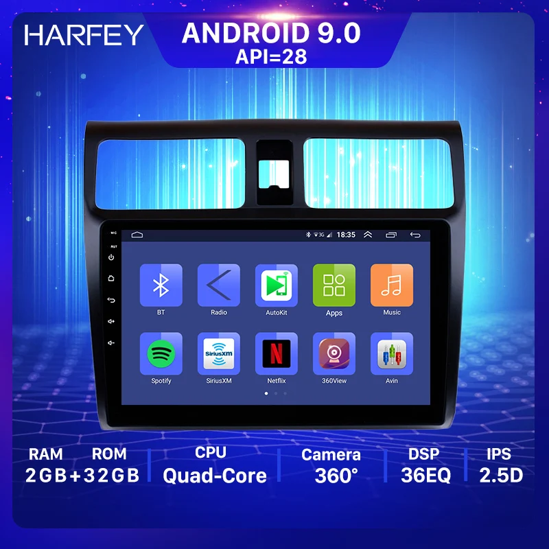 Harfey автомобильный радиоприемник с навигацией GPS для 2005 2006 2007-2010 Suzuki Swift 10 1 &quotAndroid 8