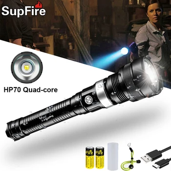 

Supfire Y12-U LED High Power Glare Flashlight Military Tactical Flashlight Police Self-Defense Searchlight Rechargeable Torch