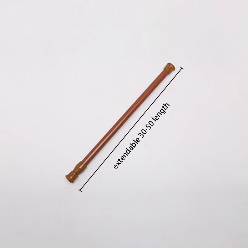 30-50 wood color Прочный стержень для занавески для душа для 1 шт., Выдвижная телескопическая штанга, высокое качество, штанга для занавесок, пружинное натяжение для ванны - Цвет: 30-50 wood color