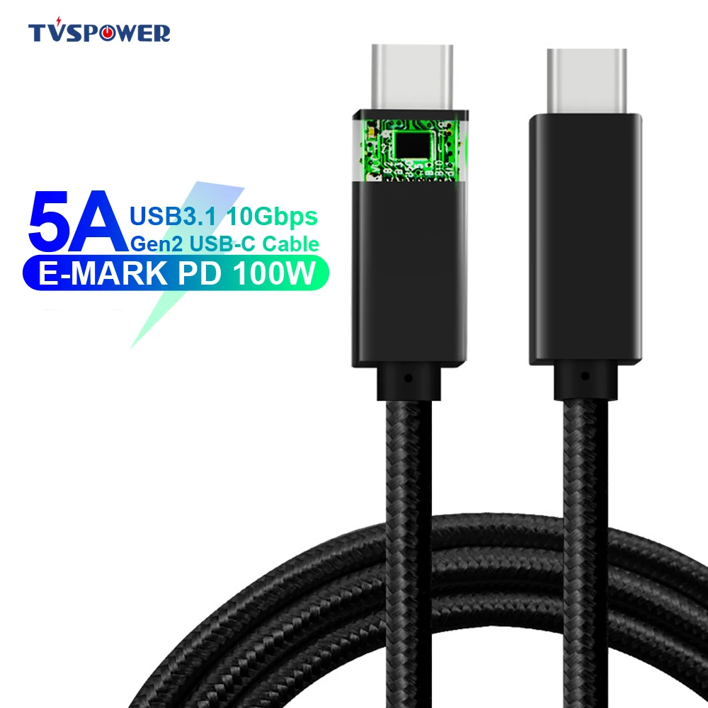 Кабель USB 3 1 Type c для ноутбука 100 Вт 5 А|Компьютерные кабели и разъемы| |