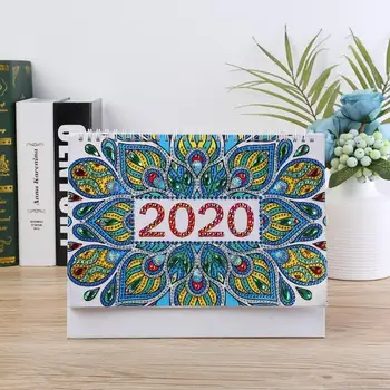 

Diamond Painting 2020 Calendar DIY Drill Mandala Schedule Planner Special Shape Mosaic Kit Needlework Craft Home Decoration