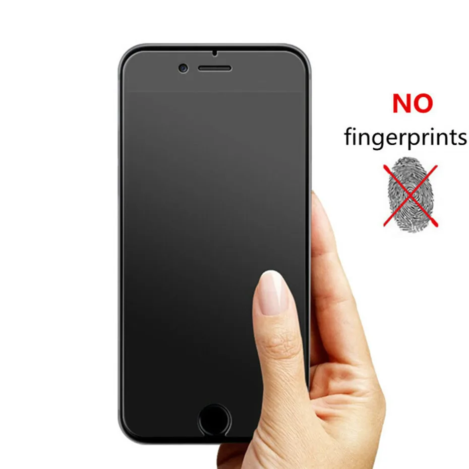 

No fingerprint screen protector for iphone 8 7 6s X XR XS Max matte tempered glass on iphone 6 6s 7 8 plus 5s se protective film