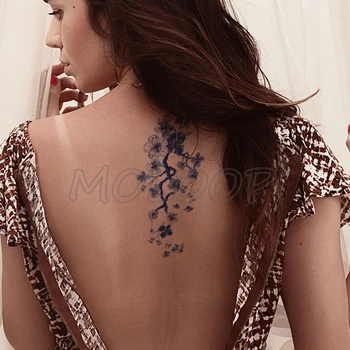 

Tattoo sticker Chinese ink plum flower New Waterproof Temporary lovely plant element Body Art Hand Foot for Girl Women Men kid